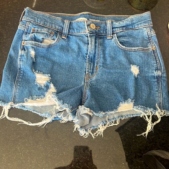 Old navy mortise boyfriend shorts size 0 - Picture 2 of 2